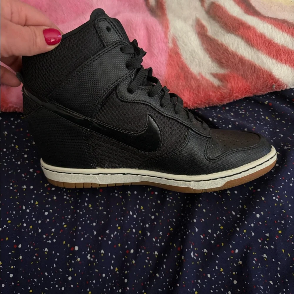 GUESS Black and Gold High-Top Sneakers - Picture 3 of 3